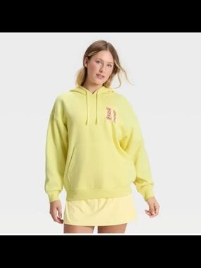 JoyLab Women's Hoodled Sweatshirt, XXS Yellow